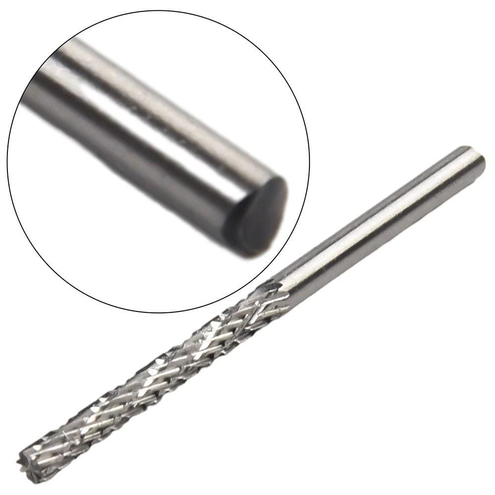 1Pcs 3/4/5/6mm Rotary File Finishing Metal HSS Drill Bit Dual Slot Carbide Burr Milling Cutter