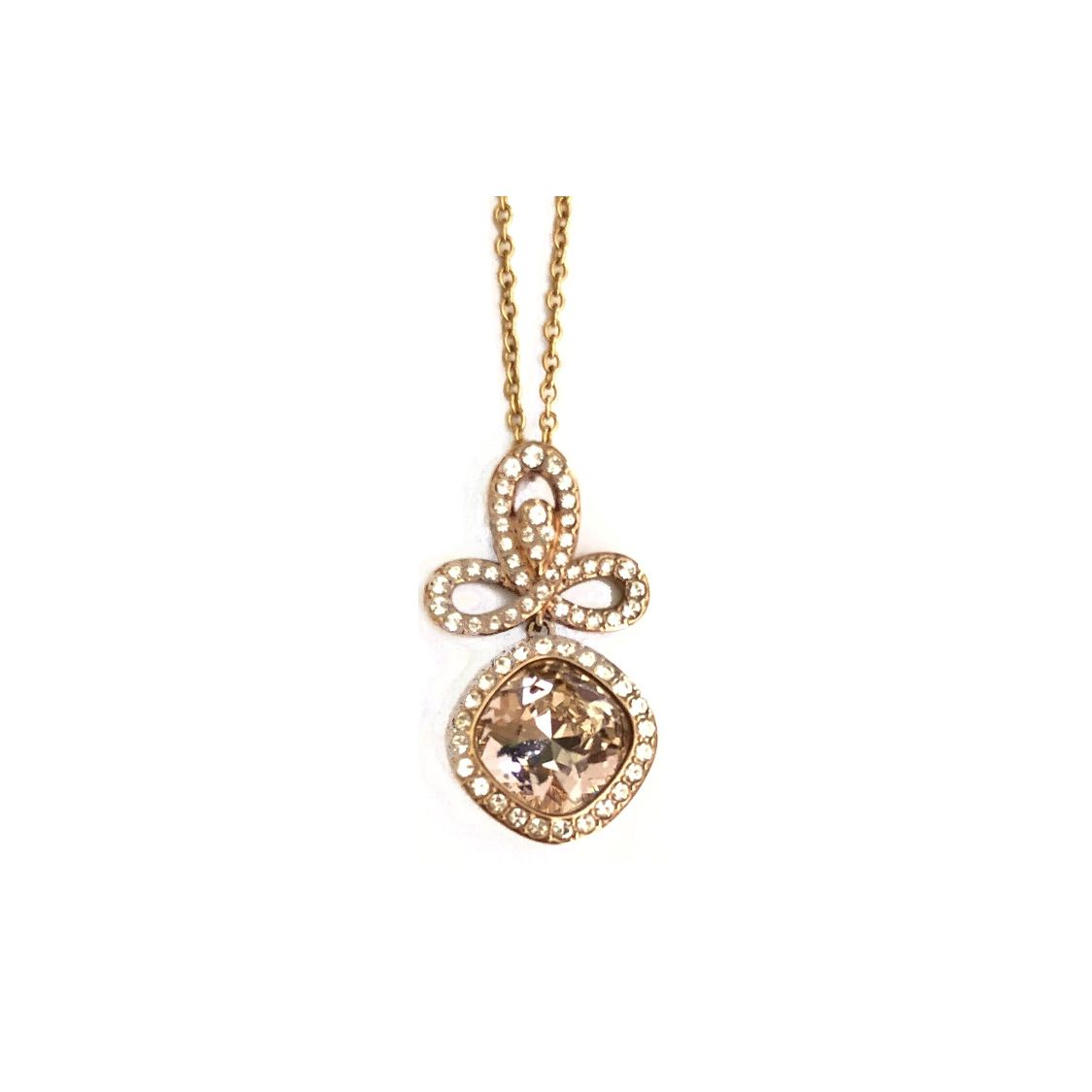 Swarovski Exquisite Rose Gold Plated Crystal Necklace Unisex necklace 5133383 Box (Random Color)