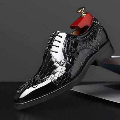 Luxuriöse Leder Herrenschuhe für Hochzeit Formelle Oxfords Business Casual Büro Arbeitsschuhe für Herren Klassische Herren Spitzschuhe