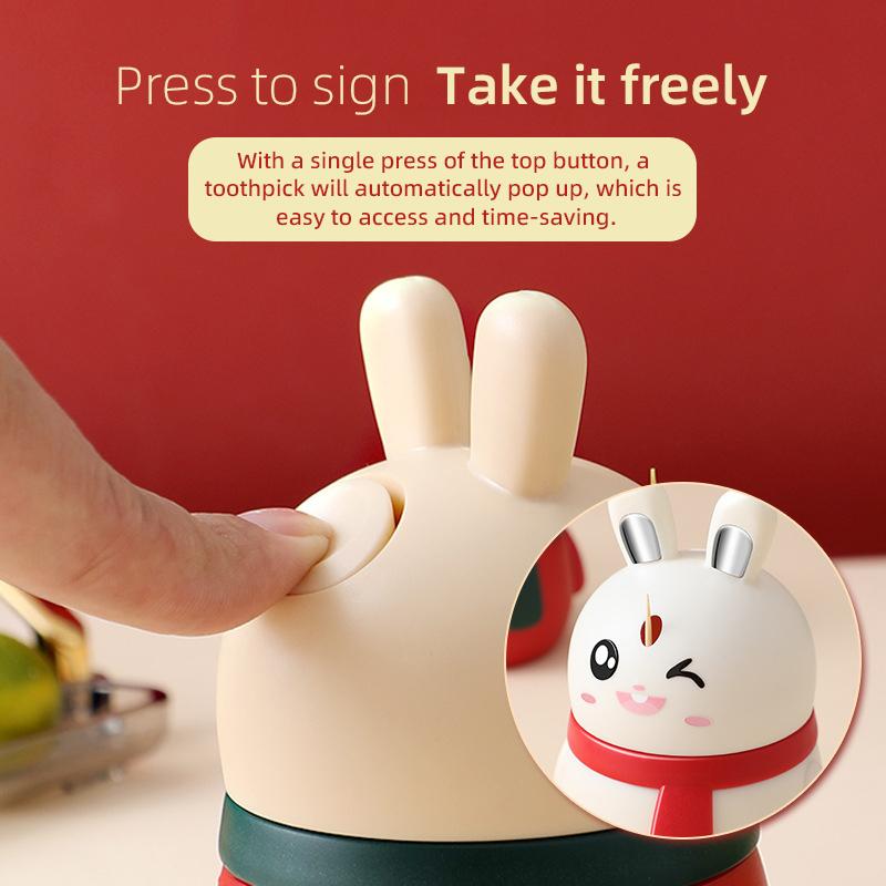 Creative Automatic Pop-Up Toothpick Box Innovative Press-To-Open Automatic Pop-Up Cartoon Toothpick Holder Toothpick Box