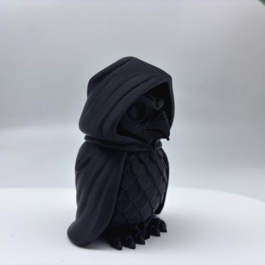 3D Printed Cape Owl Statue, Halloween Owl Prank, Ghost Owl, Perfect Home Decoration for Christmas, Indoor/outdoor Display