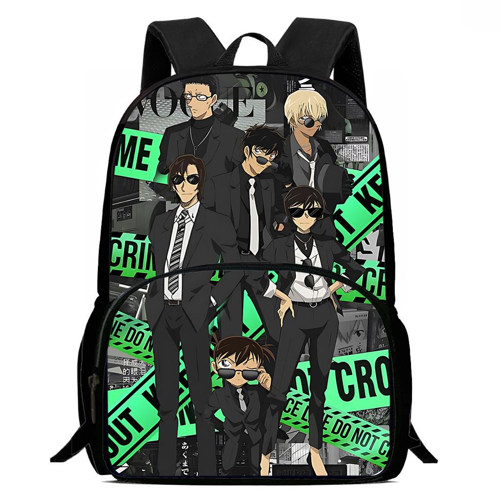 Zaini per Bambini Anime Detective Conan Borsa a Spalla Astuccio Alunno Grande Capacità Zaini Scolastici per Ragazzi Ragazze Miglior Regalo