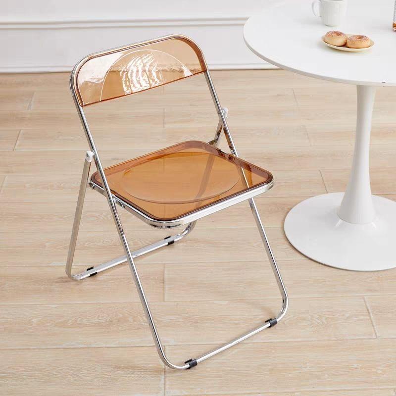 Acrylic Transparent Chair for Photos - Stylish, Portable, Light Luxury Coffee & Dining Chair, Ins Style.