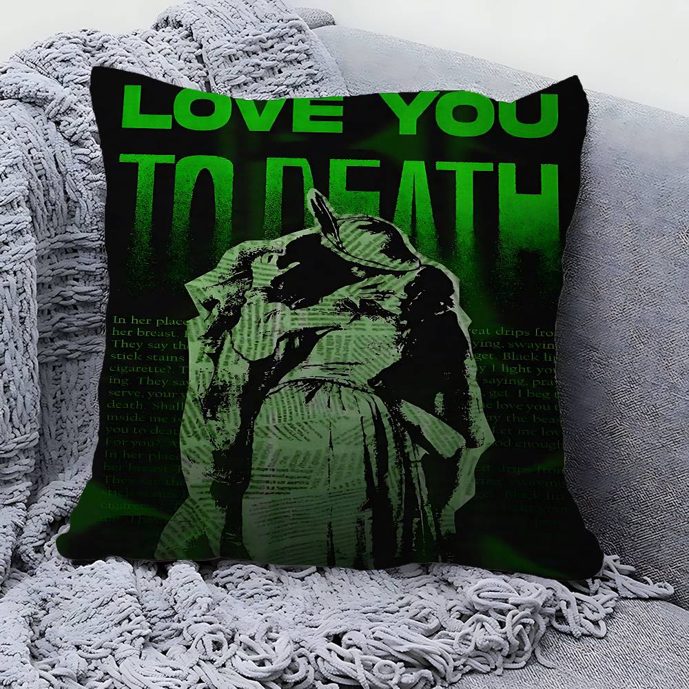 Rock Band T-Type O N-Negative Pillow Cushion Cover Pillowcase Living Room Sofa Home Decor Customized