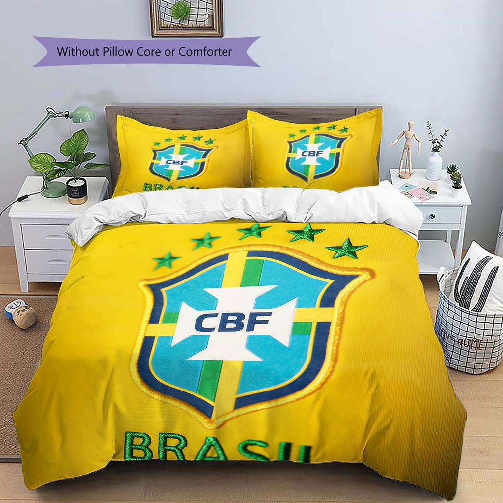 CBF Brasil Pattern Bedding Home Decoration Birthday Gift (1 * Duvet Cover + 2 * Pillowcase, Without Core)