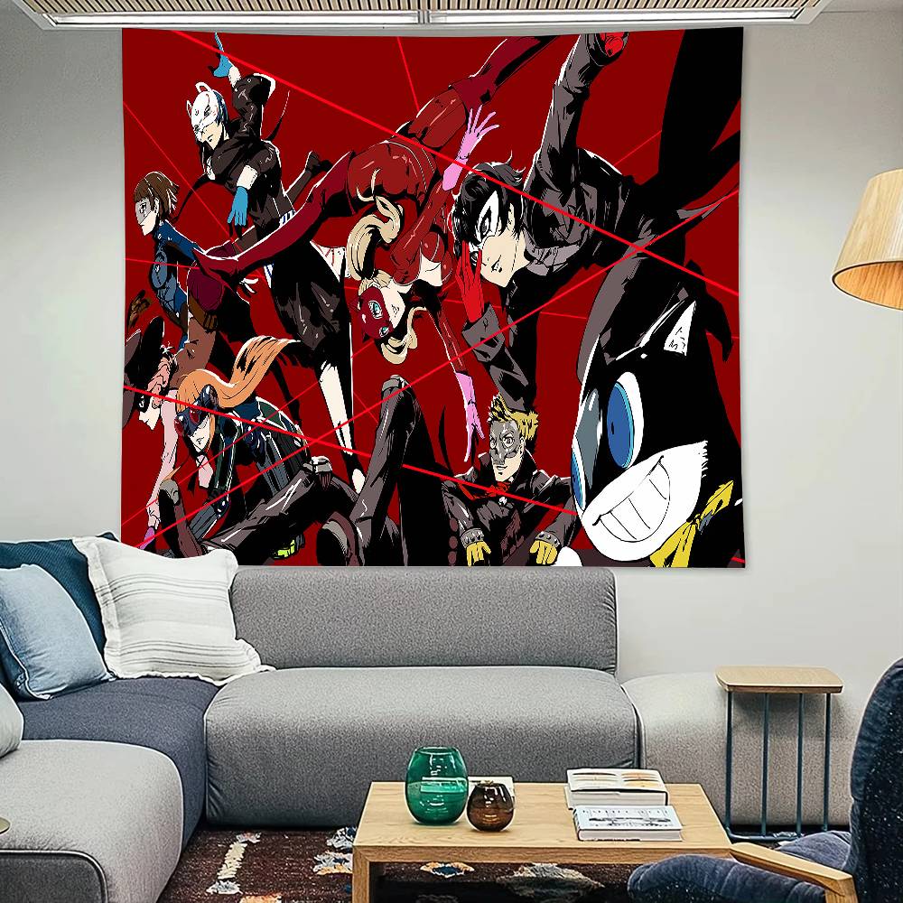 Popular Game PPersona5 Anime Tapestry Decoration Bedroom Dormitory Background Cloth Holiday Home Party Living Room Club Cloth