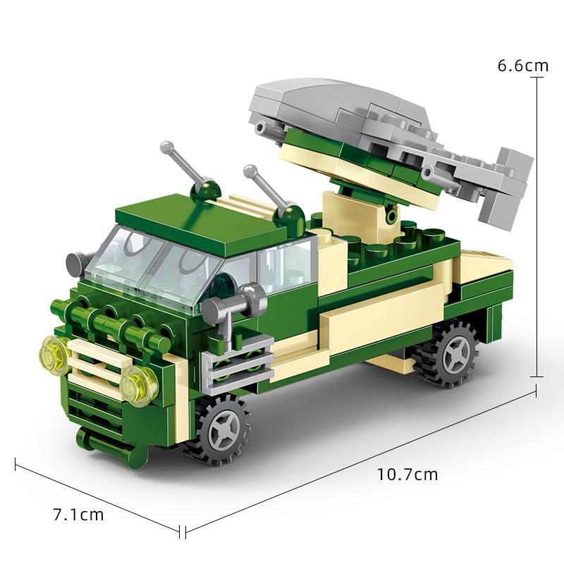 MOC Tank Anti Aircraft Guns Anti-Aircraft Missile Fighter Jets War Military City Vehicle Car Building Blocks Model Bricks Sets