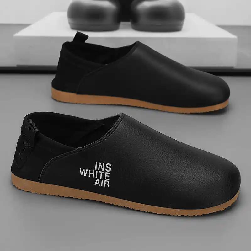 Fashion Mocasino Hi Top 35 Size Sneakers Chunky Summer Moccasins Black And White Shoes Men Sports Genuine Brand Best Raning