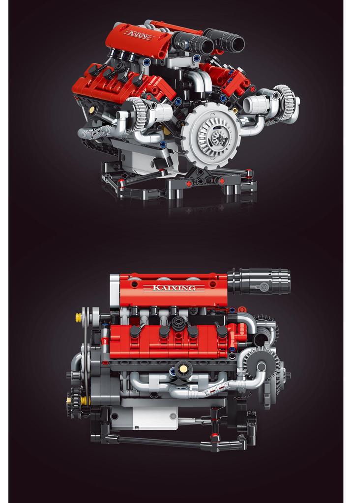Ferrari V8 Engine Model Kit with App-Controlled Lights & Mechanisms