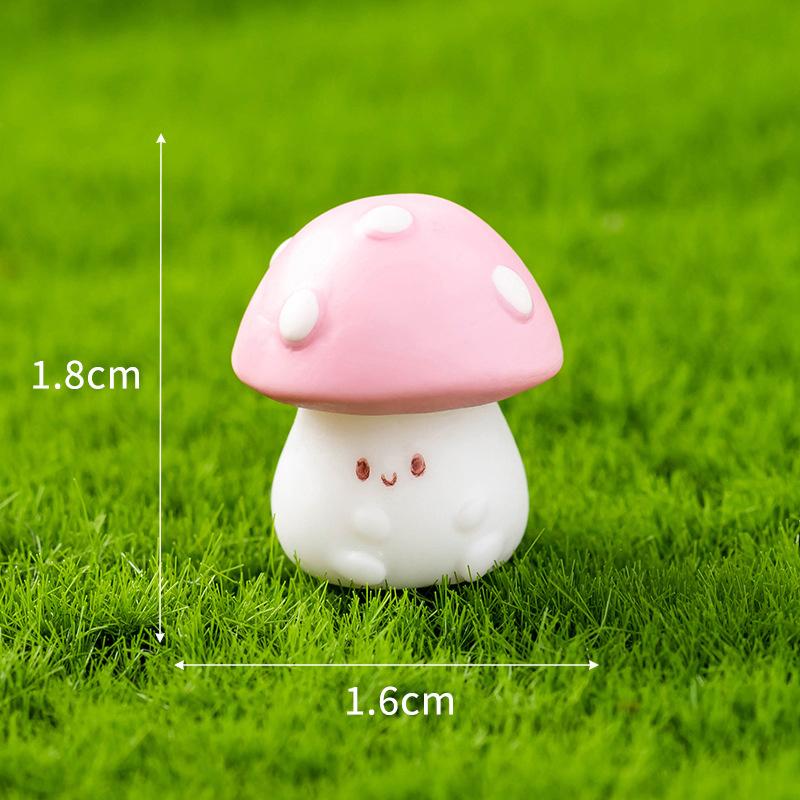 

Мини-фигурка цветных грибов, симпатичные растения в горшках, микропейзаж, модель кукольного домика, украшение для интерьера автомобиля, украшение для домашнего рабочего стола