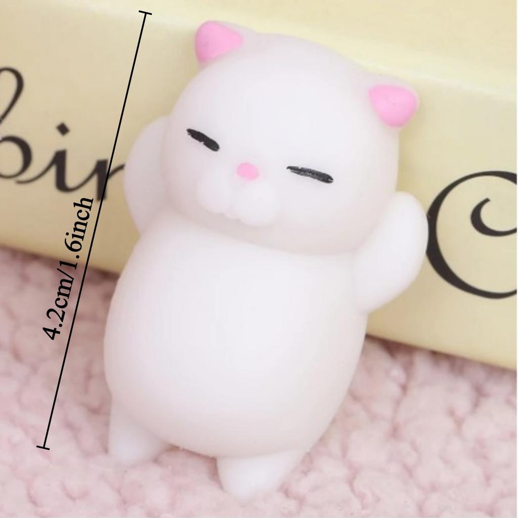 1PC Mochi Animals Toys Cute Mochi Cat Stress Relief Toys Mochi Animals Party Favors Mini Animals Cat Easter Gifts for Kids Adult