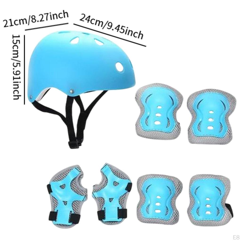 Kids Bike Helmet Set Ventilation for Skateboarding Outdoor Sports Boys Girls