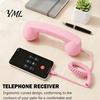 Type-C Landline Telephone Handset Vintage Receiver for Cell Phone, 3.5mm Wired Retro Phone Handset, Universal Smartphone Handheld