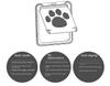 Paw Print Small Pet Screen Door - Anti-Bite for Cats and Dogs