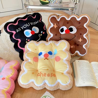 Almofada de Pelúcia Biscoitos de Chocolate Coloridos Bonita Desenho Animado Biscoito de Morango Almofada Grossa Brinquedos de Pelúcia Decoração de Sofá Belo Presente