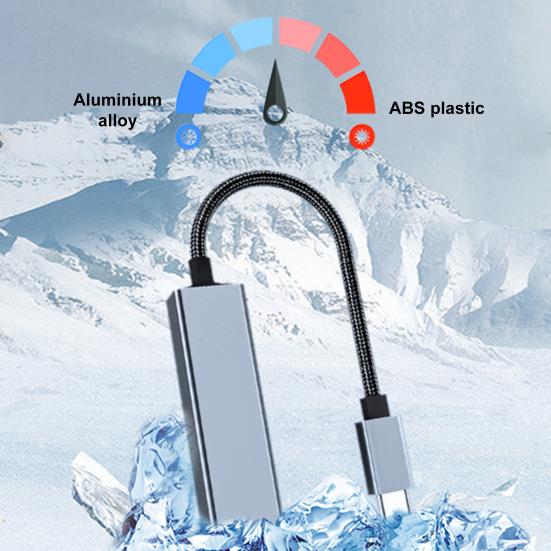 Type-C/USB to RJ45 Ethernet Adapter Driver-free Gigabit Network Cable Converter High Speed Network Card Adapter Support 10/100/1000Mbps for Desktop