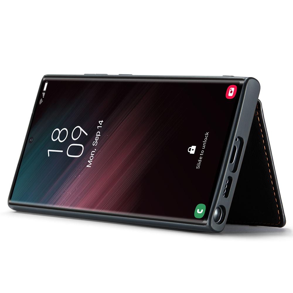 For Samsung Galaxy S23 Ultra Case Card Bag Leather+TPU Phone Cover Compatible with MagSafe