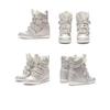 High Hidden Wedge Sneakers Rhinestone Star Studded Sole Casual Shoes Street Fashion Women Party