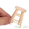 Sale Mini Furniture Dollhouse Simulation Wooden Stool Model Living Room Toy Doll House Furniture Accessor Miniature Kid Toy