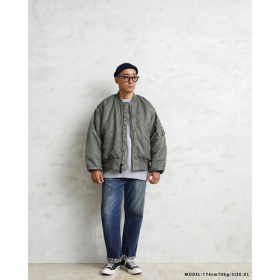 WAIPER US Military First Model Flight Model Inc. MA-1 Jacket, MIL-J-8279 [23WP22] (XXL, NAVY)