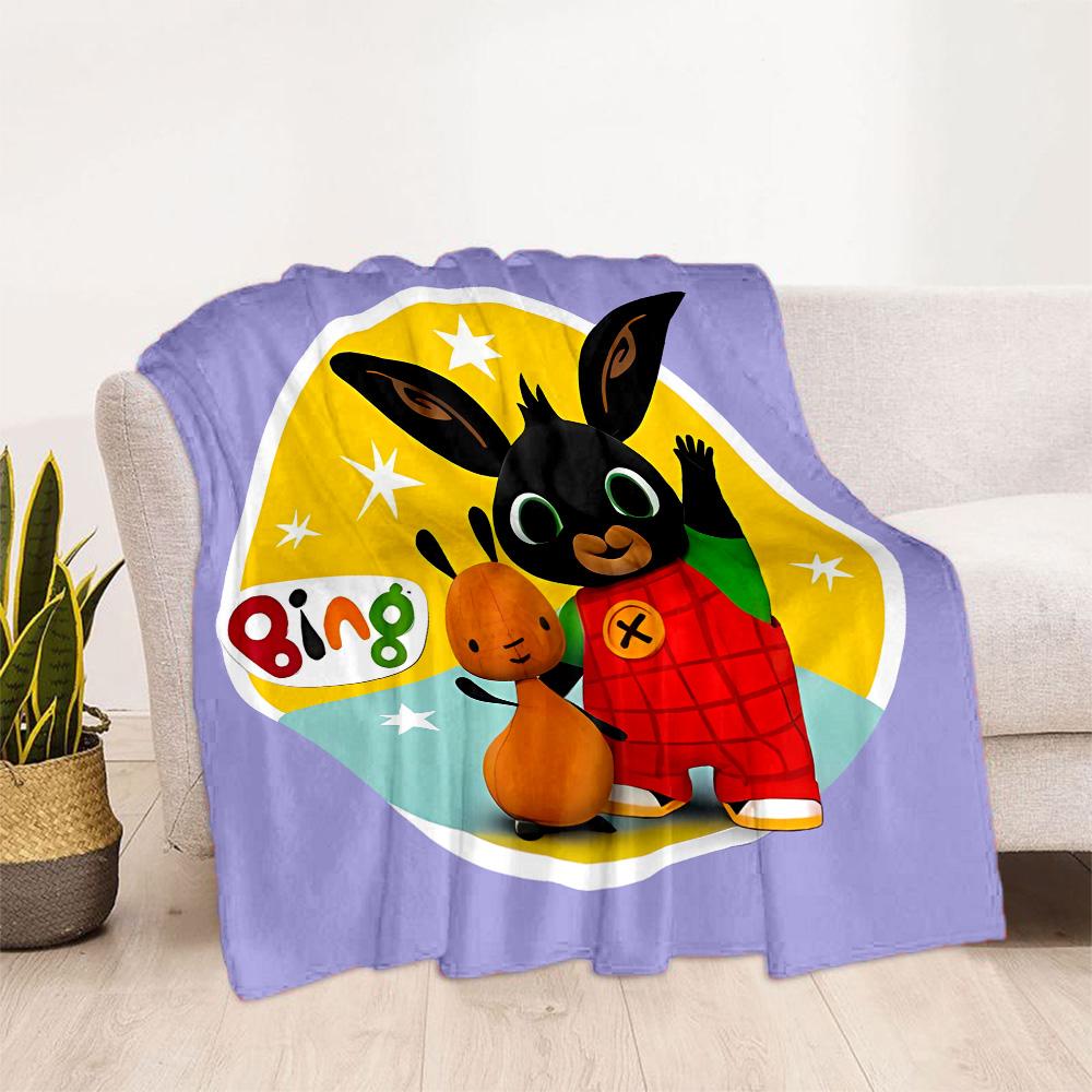 Bing's Colorful Adventure Blanket Warmthful Decor Suitable for Chair Picnics Bed Four Seasons Multipurpose Modern