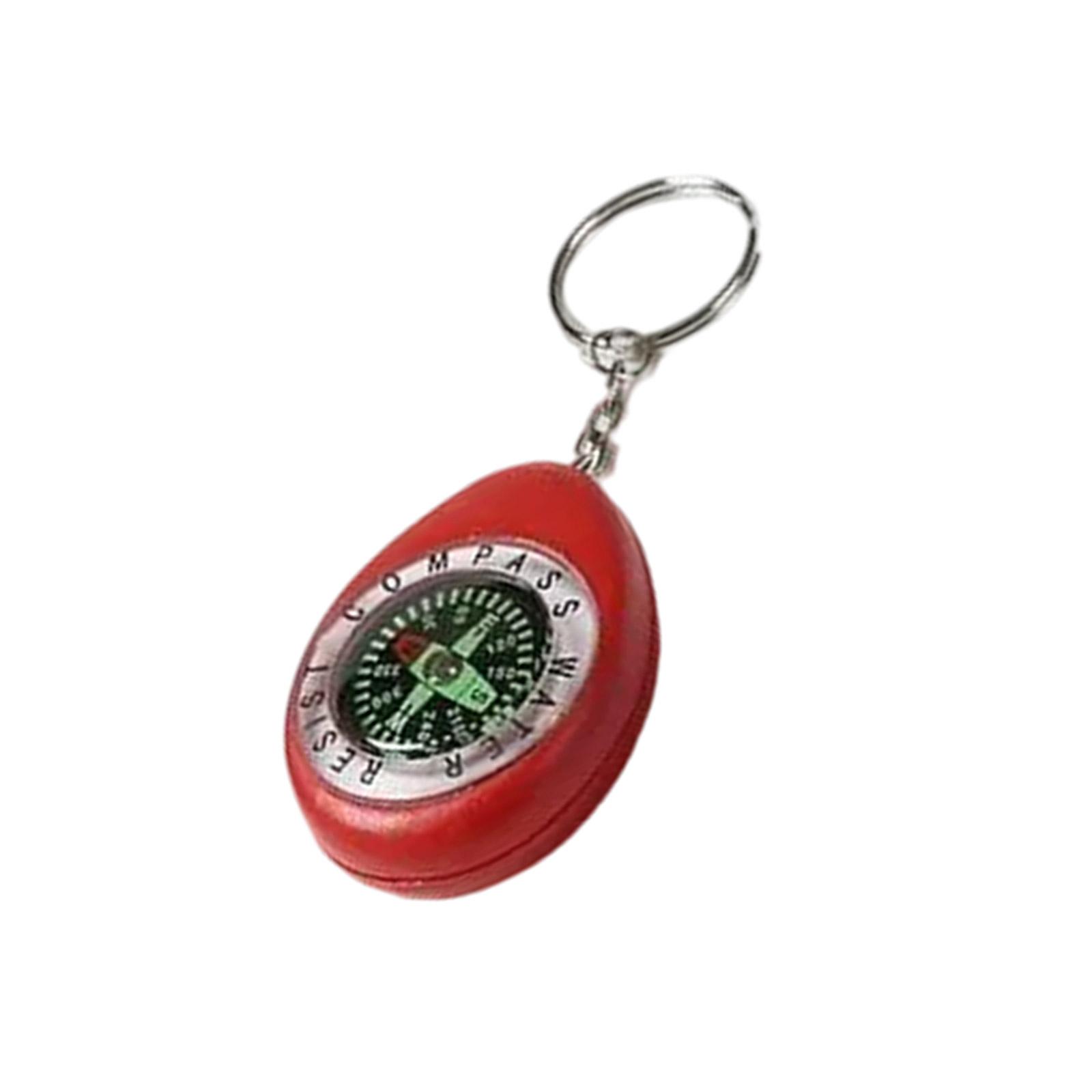 

Small Survival Compass Keychain Backpack Pendant for Hiking and Camping Enthusiasts Practical Miniature Outdoor Gadget красный