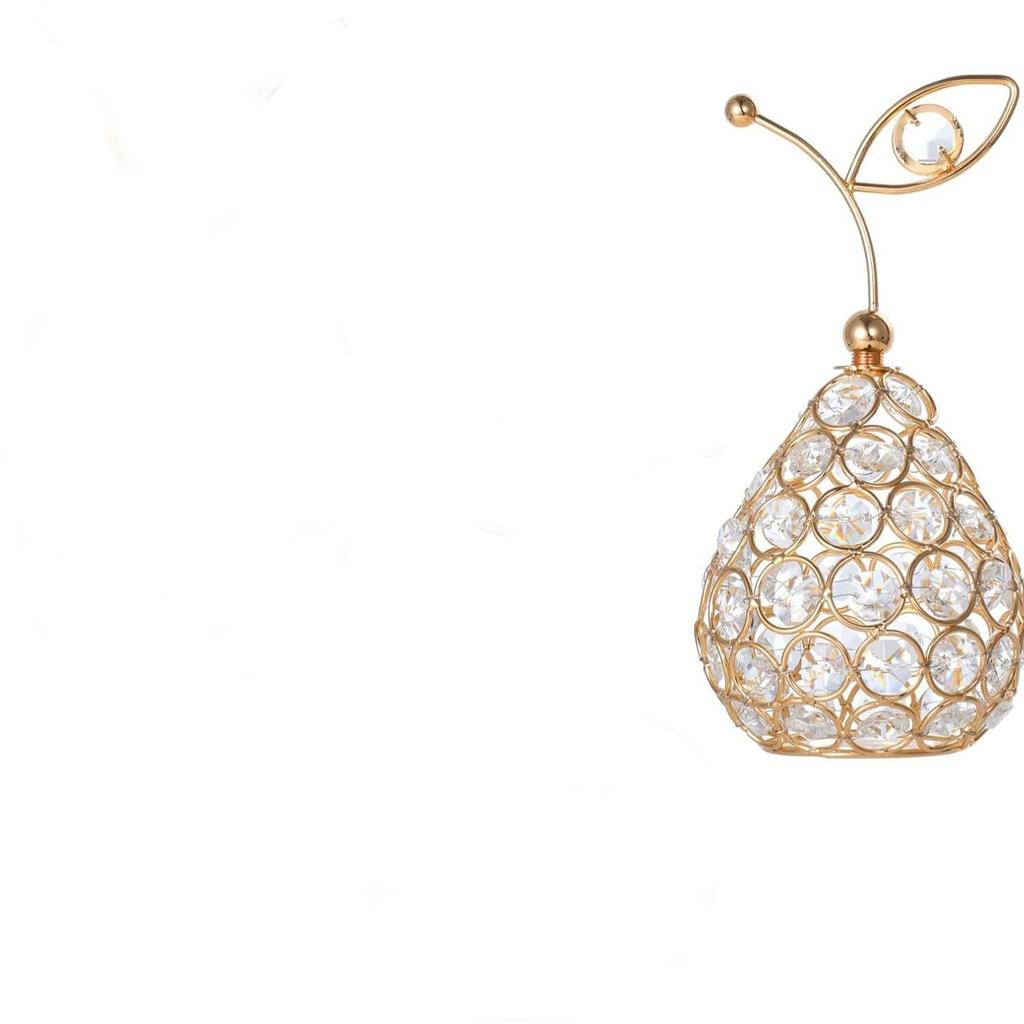 Goldener Kristall Apfel Ananas Birne Frucht Heimdekor Kreatives Mittelstück Wohnzimmer Dekoration Handwerk Heißer Verkauf