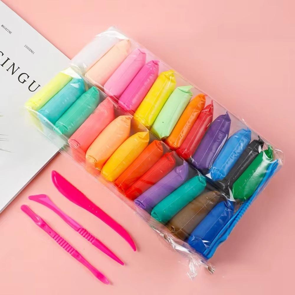 12/24/36pcs Ultra Light Handmade Rubber Clay Set Educational Slime DIY Toys  Kindergarten Children