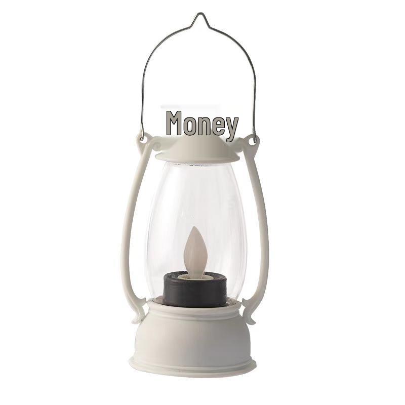 Retro Swing LED Candle Hurricane Lamp - Bedside Night Light & Decorative Atmosphere Ornament
