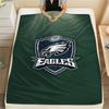 PHI Eagles Printed Flannel Blanket, soft throw for bedroom sofa, washable, fan merchandise, great gift.