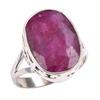 Red Ruby(Simulated) Gemstone Handmade 925 Sterling Silver Gift Ring S.8.5 z8q50