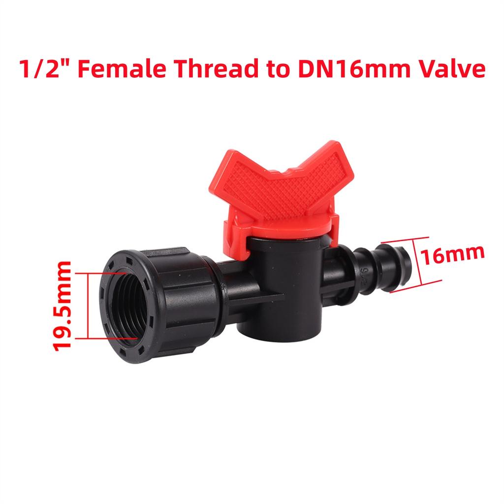 16mm Shut-off Valve Connectors Garden Greenhouse Farmland Drip Irrigation Aquarium Fish Tank Drainage Pipe Ball Valve 5/10Pcs