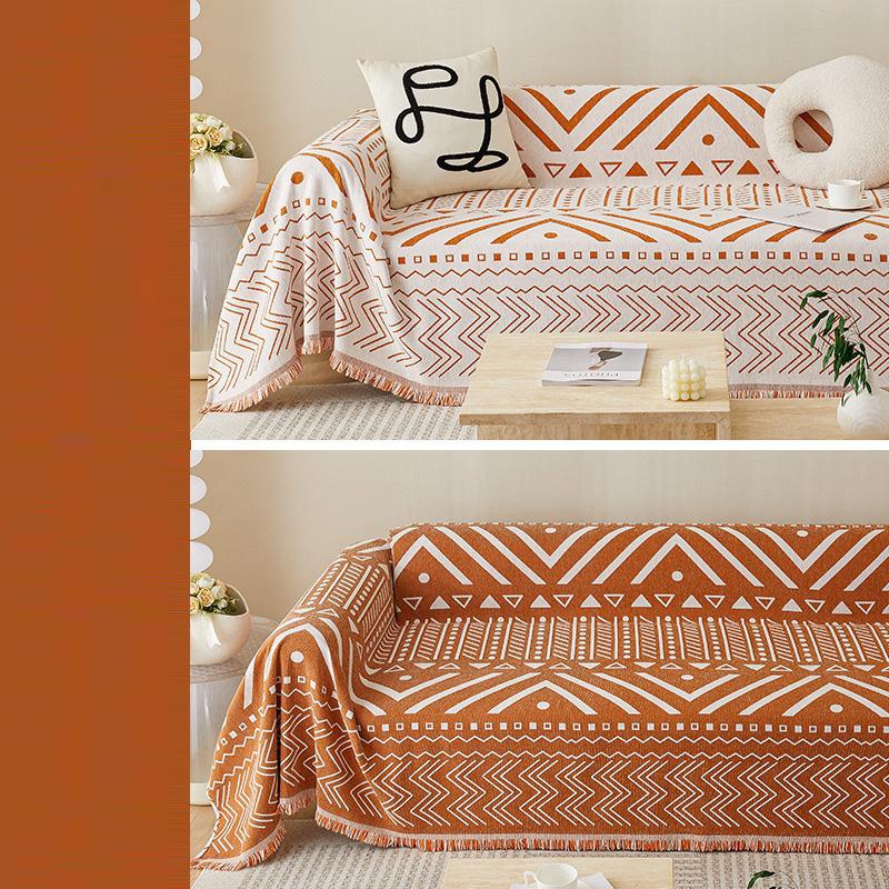 Univerzální potah na pohovku se střapcem Měkká utěrka na pohovku vhodná pro domácí mazlíčky Snadná údržba Potah do obývacího pokoje Potah na područku Pohovka