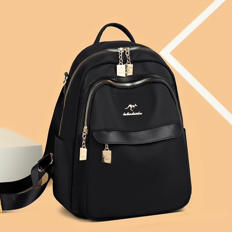 Schoolbag1011 New Fashion Kangaroo Backpack Female Solid Color Simple Large Capacity Travel Backpack Casual Backpack