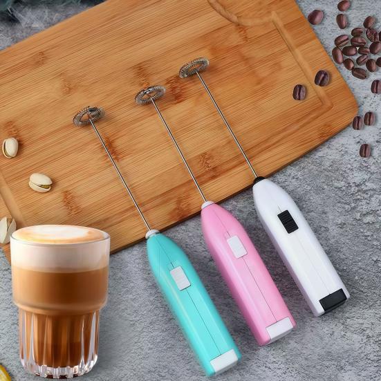 Yousheng Electric Milk Frother Whisk Handheld Foam Maker for Coffee Lattes Hot Chocolate Stainless Steel Blender for Frothing Milk Mixing Eggs