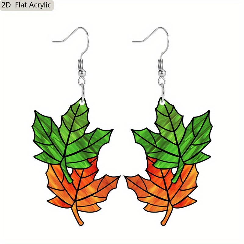 

2D Плоские 1 шт. Акриловые серьги в виде кленового листа на осень, Растение, Подвески, Милые осенние украшения, Осенние подарки для женщин, Мамы, Любителей природы, Аксессуары для наряда