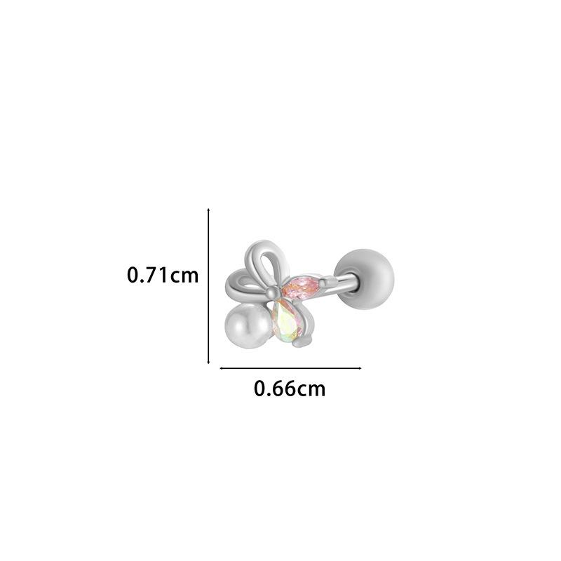 Cercei Henson Cupru Zirconiu Floare Geometrică Oțel Inoxidabil Studs Piercing Cartilaj