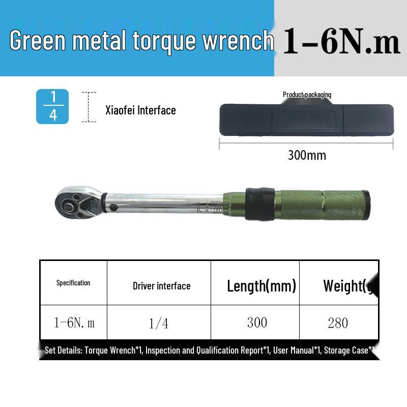 

Adjustable High-Precision Torque Wrench Set with Fly Adjustment (1/4, 3/8, 1/2)