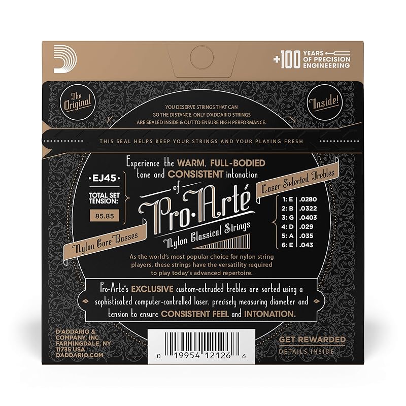 D'Addario Classic Guitar Strings Pro-Arte Silver/Clear Normal EJ45 [Domestic Genuine Product]