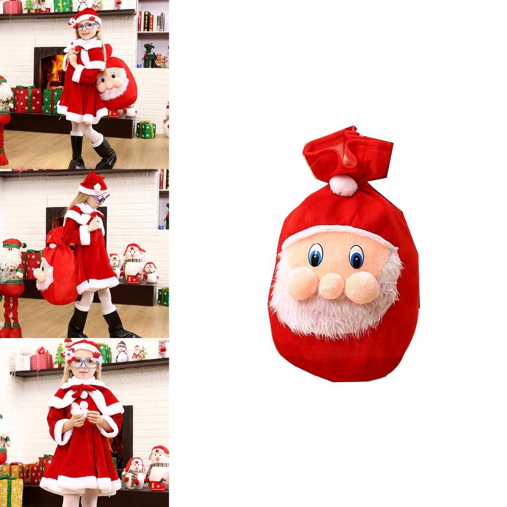 Kids Xmas Outfit Boys Girls Santa Claus Cosplay Costume Christmas Clothes