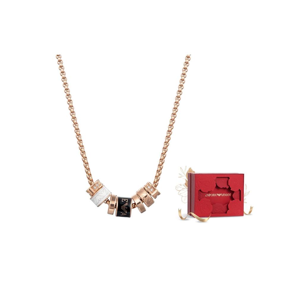 Emporio Armani Beaded Waist Pendant Necklace With Crystals Women Necklace EGS2424221