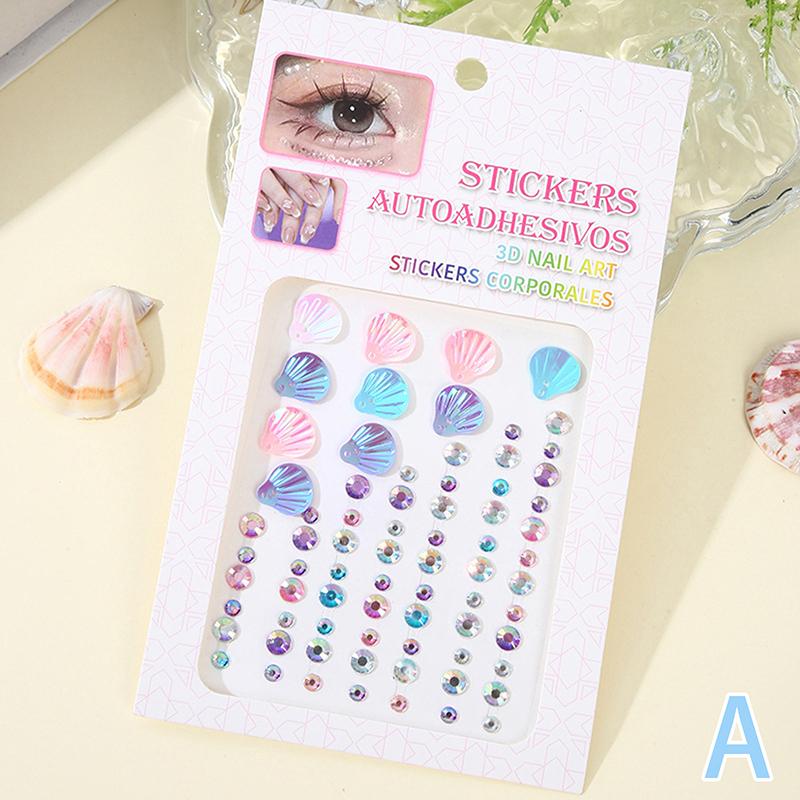 

Татуировка-наклейка в виде ракушки, блестящая подводка для глаз, макияж бровей, временная татуировка в виде бабочки, подводка для глаз