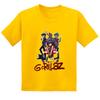 Hot-selling Gorillaz Rock Band Printed Summer Fashionable Pure   Short-sleeved T-shirt for Boys and Girls
