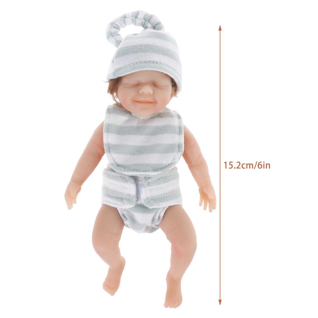 6" Realistic Silicone Reborn Baby Doll - Soft, Stretchy, and Soothing Decompression Toy
