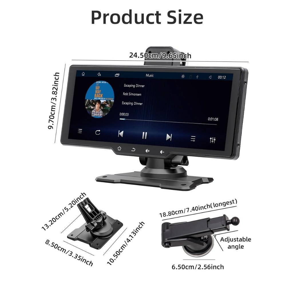 10.26‘’ Car Monitor with Driving Recorder Car Radio CarPlay Android-Auto Multimedia Video Player Portable Car MP5 Player