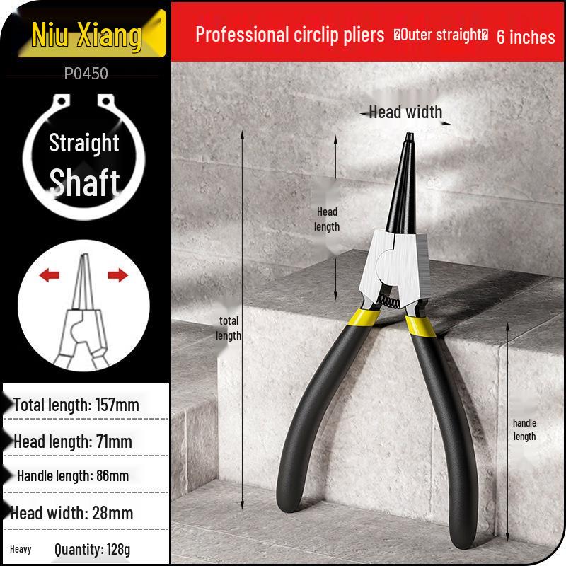 Industriequalität Gelb Doppelnutzungs-Sprengringzangenset für Innen- und Außensicherungsringe