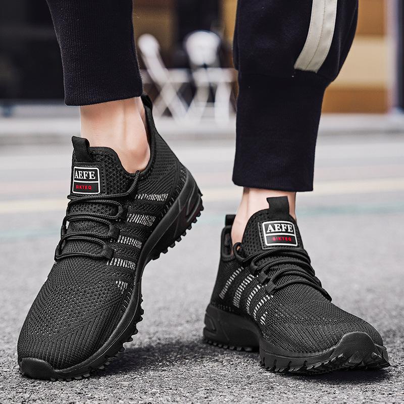 New Men's Shoes Large Size Sports Ultra-light Soft Sole Fashion Sports Students Casual Shoes Net Men's Shoes