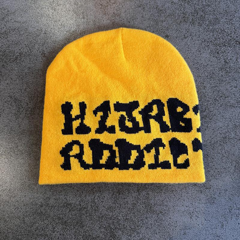 Acrylic Knit Hat For Men Women Fall Winter Warm Letter Pattern Beanie