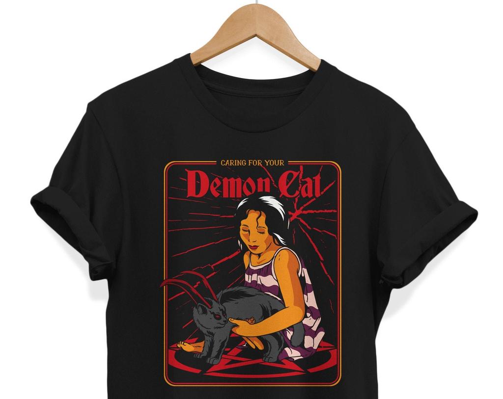 Demon Cat T-Shirt, Satanic Feline, Lucifer Kitten Tee
