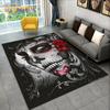 3D Gothic Horror Female Skull Dead Girl Area Rug,Carpet Rug for Home Living Room Bedroom Sofa Doormat Decor,Non-slip Floor Mat